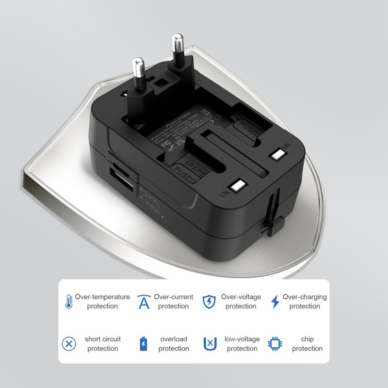 Универсален Адаптер Tech-Protect TA300 (EU / UK / US / AU) - Адаптери Универсален Адаптер Tech-Protect TA300 (EU / UK / US / AU) - Универсален Адаптер Tech-Protect TA300 (EU / UK / US / AU)