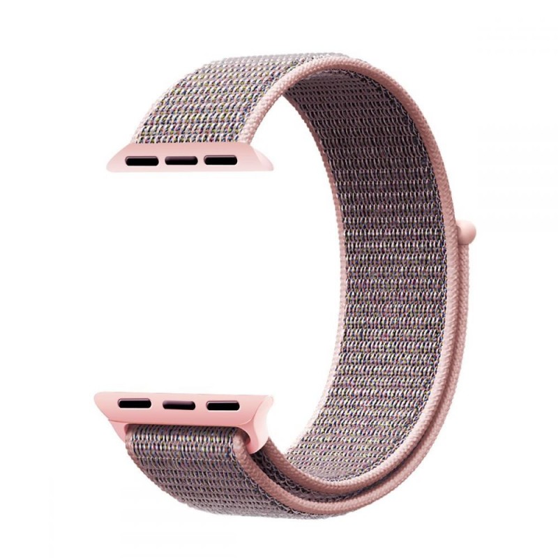 TECH-PROTECT NYLON Apple Watch 8 / 9 / 10 / 11 / SE (40 / 41 / 42 мм) PINK SAND - TECH-PROTECT NYLON Apple Watch 8 / 9 / 10 / 11 / SE (40 / 41 / 42 мм) PINK SAND - 0795787713693