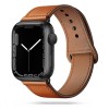 TECH-PROTECT LEATHERFIT КОЖЕНА КАИШКА ЗА APPLE WATCH 8 / 9 / 10 / 11 / SE / ULTRA (44 / 45 / 46 / 49 ММ) КАФЯВА - 0795787713716