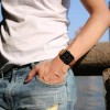TECH-PROTECT LEATHERFIT КОЖЕНА КАИШКА ЗА APPLE WATCH 8 / 9 / 10 / 11 / SE / ULTRA (44 / 45 / 46 / 49 ММ) КАФЯВА - 0795787713716