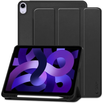 Tech-Protect SmartCase Pen калъф с поставка и отделение за Apple iPad Air 10.9” (4/5 2020–2022, 6/7/8 2024–2026) Black