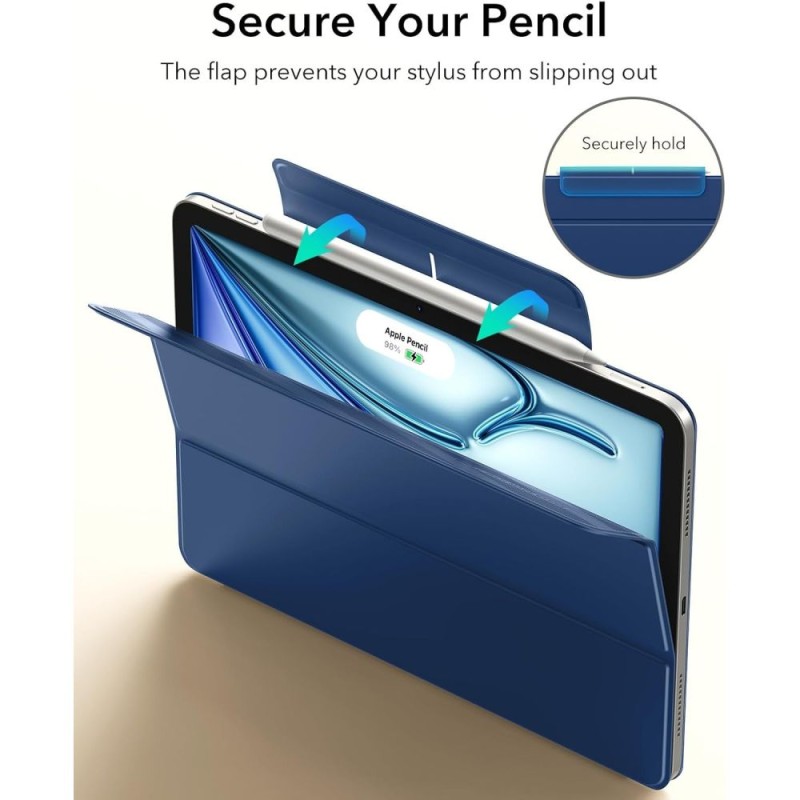 ESR Rebound Magnetic магнитен кейс за iPad Air 10.9 (4/5/2020-2022) / 11 (6/7/8/2024-2026) Navy Blue - ESR Rebound Magnetic магнитен кейс за iPad Air 10.9 (4/5/2020-2022) / 11 (6/7/8/2024-2026) Navy Blue - 4894240141403