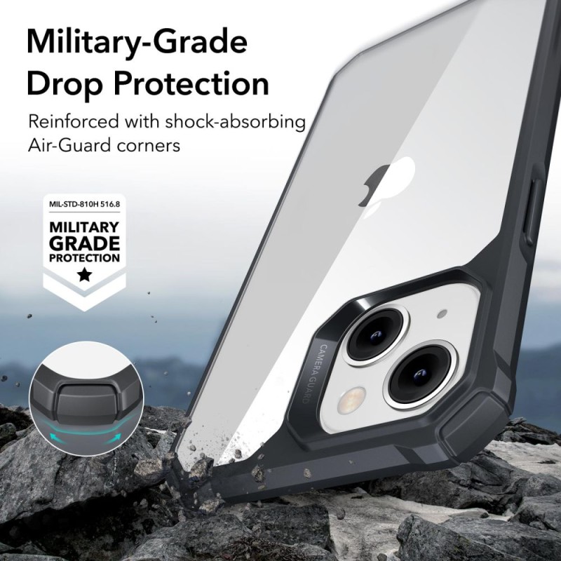 ESR AIR ARMOR за iPhone 14 Plus / 15 Plus – прозрачно/черно - 4894240161494