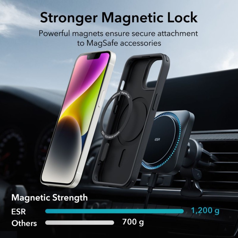 ESR CH HALOLOCK MagSafe кейс за iPhone 14 Plus / 15 Plus, черен - ESR CH HALOLOCK MagSafe кейс за iPhone 14 Plus / 15 Plus, черен - 4894240161784