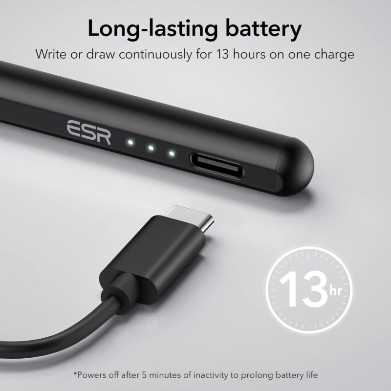 ESR DIGITAL+ Magnetic Stylus Pen за iPad Black (SKU: 4894240164945) - 4894240164945