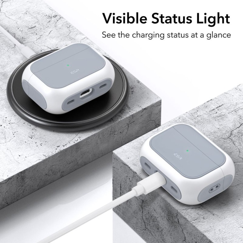 ESR ORBIT HALOLOCK Magsafe калъф за Apple AirPods Pro 1/2 (бял) - 4894240171653