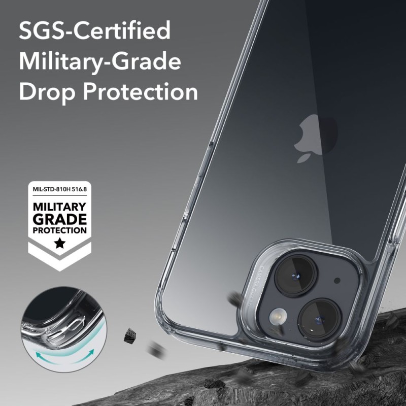 ESR ICE SHIELD за iPhone 15 Plus, прозрачен - ESR ICE SHIELD за iPhone 15 Plus, прозрачен - 4894240173862