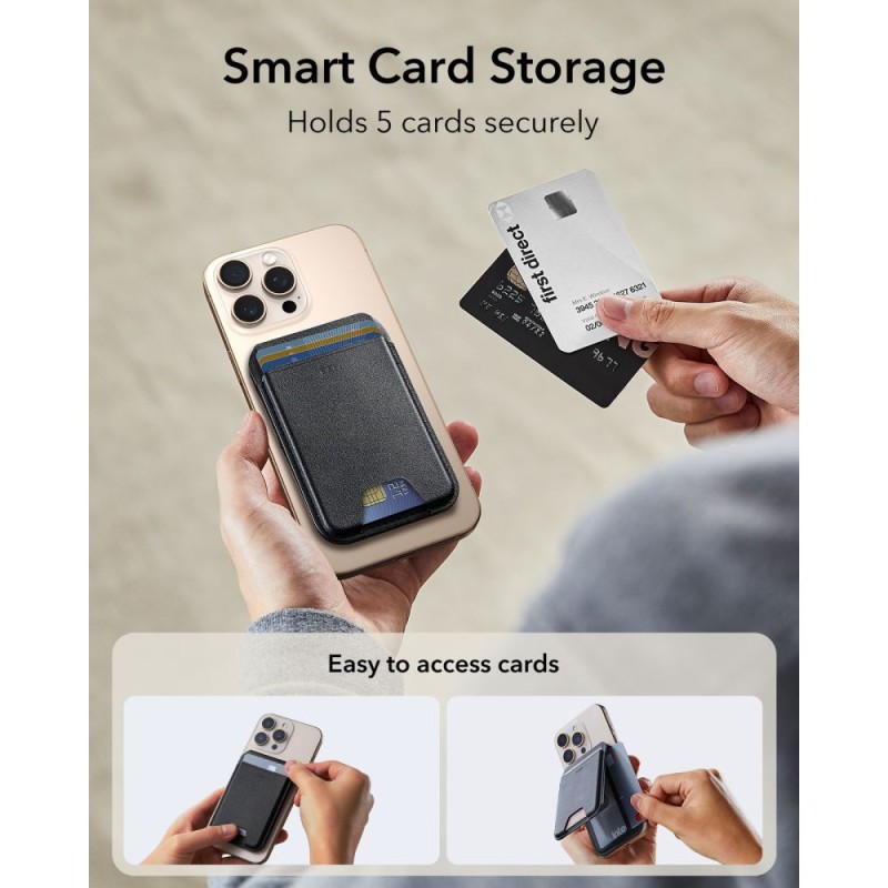 ESR Classic RFID Magnetic Wallet Stand MagSafe – черен