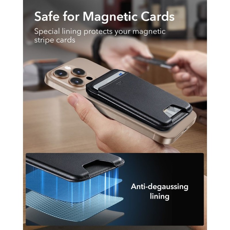 ESR Classic RFID Magnetic Wallet Stand MagSafe – черен