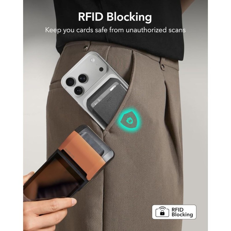 ESR Classic RFID Magnetic Wallet Stand MagSafe – черен