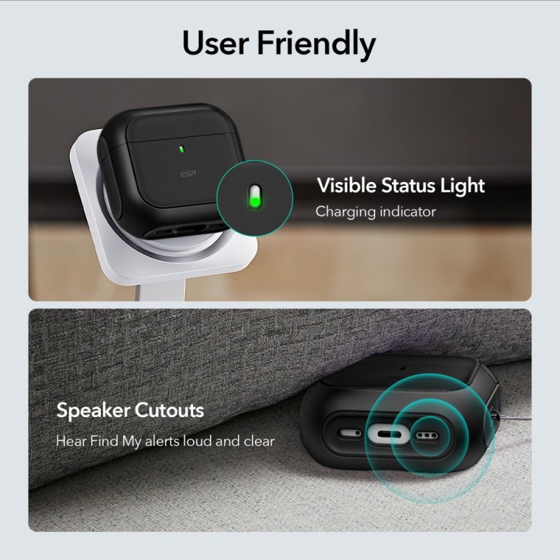 ESR ORBIT HALOLOCK Magsafe калъф за Apple AirPods 4 черен - ESR ORBIT HALOLOCK Magsafe калъф за Apple AirPods 4 черен - 4894240217580