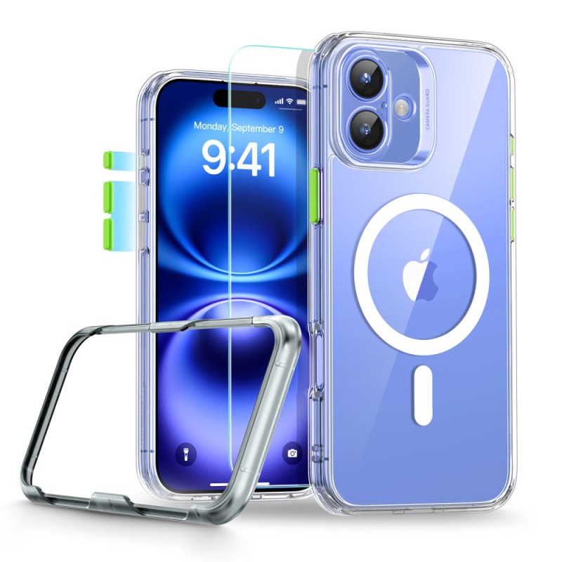 ESR CLASSIC PRO SET HALOLOCK MagSafe за iPhone 16, прозрачно - ESR CLASSIC PRO SET HALOLOCK MagSafe за iPhone 16, прозрачно - 4894240221952