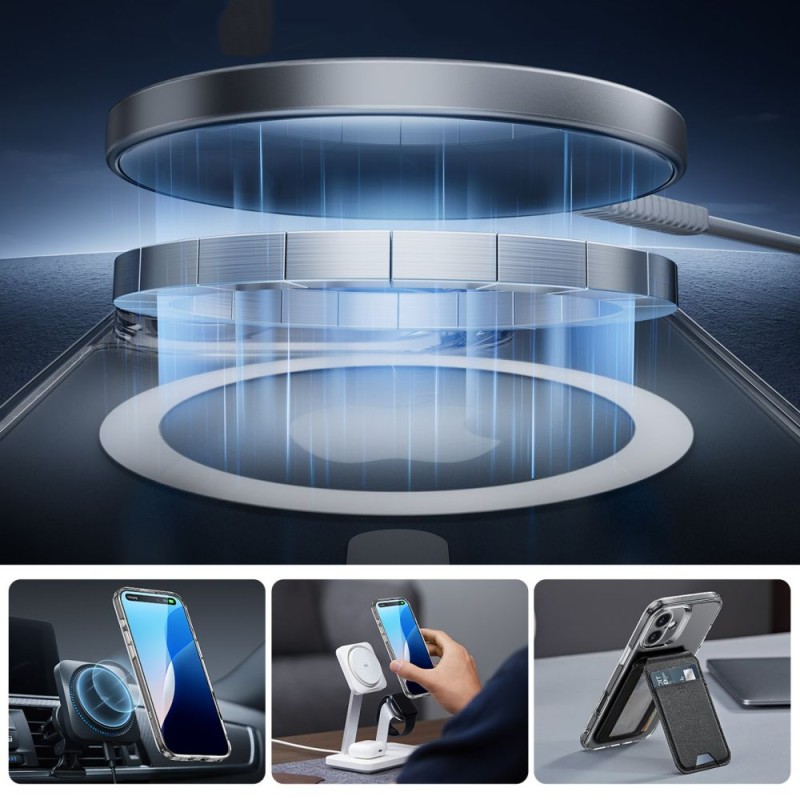 ESR CLASSIC PRO SET HALOLOCK MagSafe за iPhone 16, прозрачно - ESR CLASSIC PRO SET HALOLOCK MagSafe за iPhone 16, прозрачно - 4894240221952