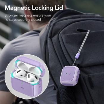ESR ORBIT HALOLOCK MagSafe калъф за Apple AirPods 4/5 (Purple) ESR ORBIT HALOLOCK MagSafe калъф за Apple AirPods 4/5 (Purple)