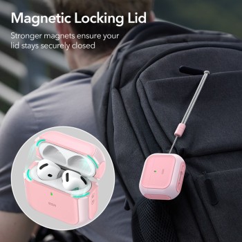 ESR ORBIT HALOLOCK MagSafe калъф за Apple AirPods 4/5, розов ESR ORBIT HALOLOCK MagSafe калъф за Apple AirPods 4/5, розов