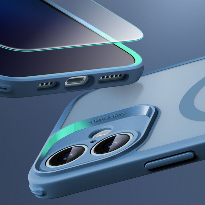 ESR Classic Pro Set HaloLock MagSafe за iPhone 16 Frosted Blue - ESR Classic Pro Set HaloLock MagSafe за iPhone 16 Frosted Blue - 4894240229958