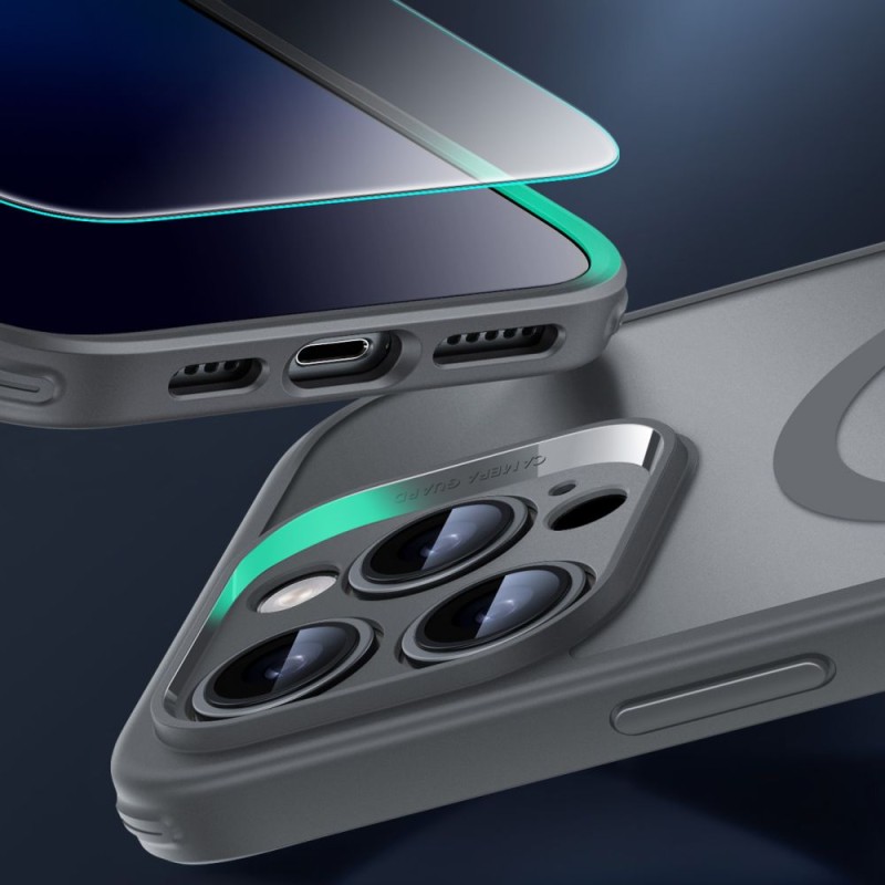 ESR Classic Pro Set HaloLock MagSafe за iPhone 16 Pro Max, Frosted Grey - ESR Classic Pro Set HaloLock MagSafe за iPhone 16 Pro Max, Frosted Grey - 4894240230091