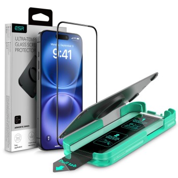 ESR Armorite закалено стъкло за iPhone 16 Black (черно)