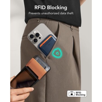 ESR Classic RFID магнитен портфейл MagSafe тъмносин