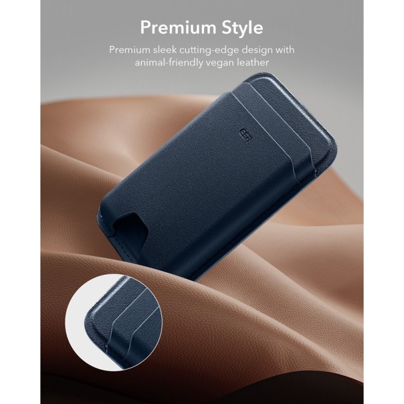 ESR Classic RFID магнитен портфейл MagSafe тъмносин ESR Classic RFID магнитен портфейл MagSafe тъмносин