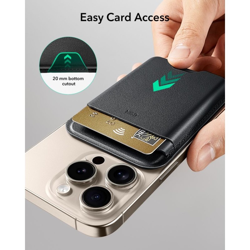 ESR CLASSIC RFID Magnetic Wallet MagSafe Midnight Black ESR CLASSIC RFID Magnetic Wallet MagSafe Midnight Black