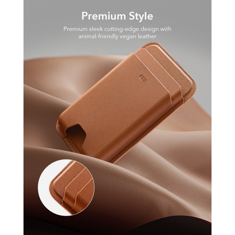 ESR Classic RFID Magnetic Wallet с MagSafe, Caramel Brown (Карамелено кафяв) ESR Classic RFID Magnetic Wallet с MagSafe, Caramel Brown (Карамелено кафяв)