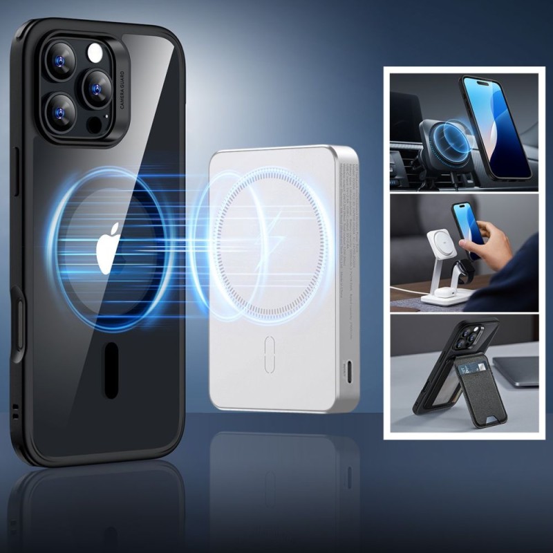 ESR Classic Hybrid HaloLock с MagSafe и закалено стъкло за iPhone 16 Pro (прозрачно/черно) - ESR Classic Hybrid HaloLock с MagSafe и закалено стъкло за iPhone 16 Pro (прозрачно/черно) - 4894240243503