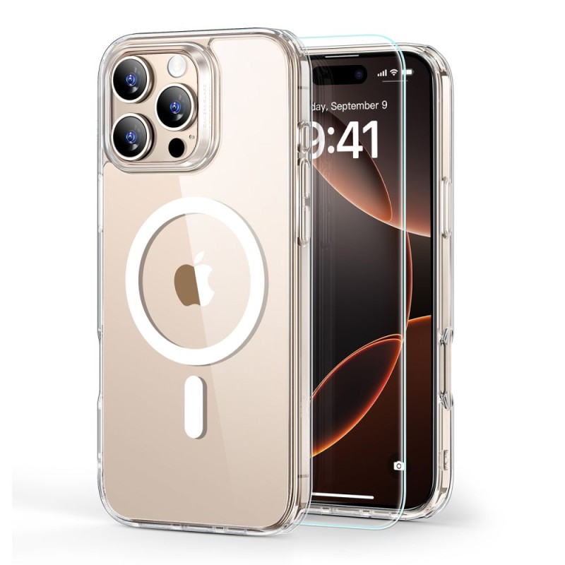 ESR Classic Hybrid HaloLock с MagSafe и закалено стъкло за iPhone 16 Pro Max Clear - 4894240243541