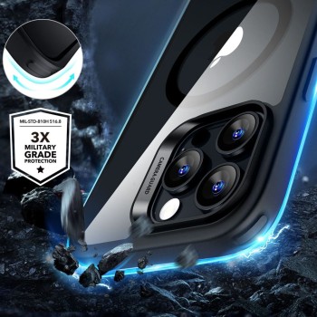 ESR Classic Hybrid HaloLock с MagSafe и закалено стъкло за iPhone 16 Pro Max Clear/Black