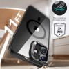 ESR Classic Hybrid Kickstand HaloLock MagSafe & Tempered Glass за iPhone 16, прозрачен/черен - ESR Classic Hybrid Kickstand HaloLock MagSafe & Tempered Glass за iPhone 16, прозрачен/черен - 4894240243640
