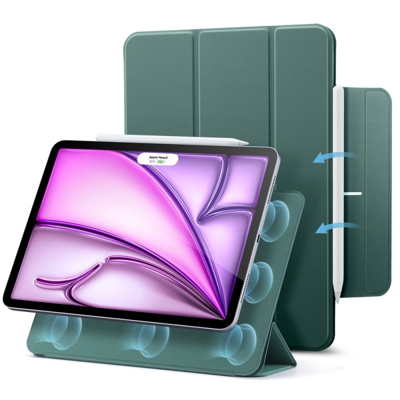 ESR Rebound Magnetic магнитен кейс за iPad Pro 12.9” (4/5/6) 2020-2022 и iPad Air 13” (1/2/3) 2024-2026 Forest Green - ESR Rebound Magnetic магнитен кейс за iPad Pro 12.9” (4/5/6) 2020-2022 и iPad Air 13” (1/2/3) 2024-2026 Forest Green - 4894240251331