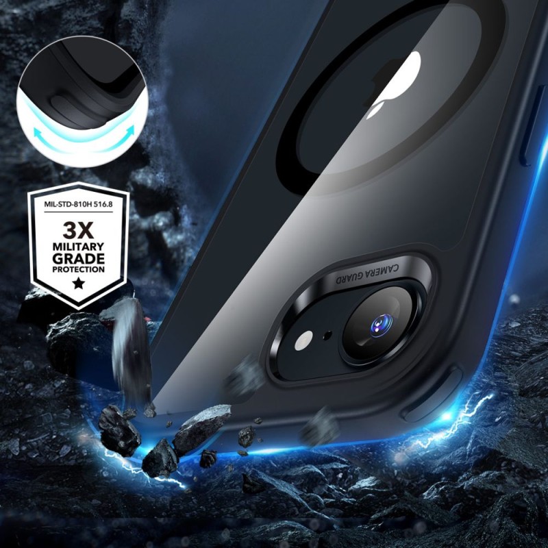 ESR CLASSIC HYBRID HALOLOCK MagSafe калъф за iPhone 16E / 17E – Clear/Black - ESR CLASSIC HYBRID HALOLOCK MagSafe калъф за iPhone 16E / 17E – Clear/Black - 4894240261361