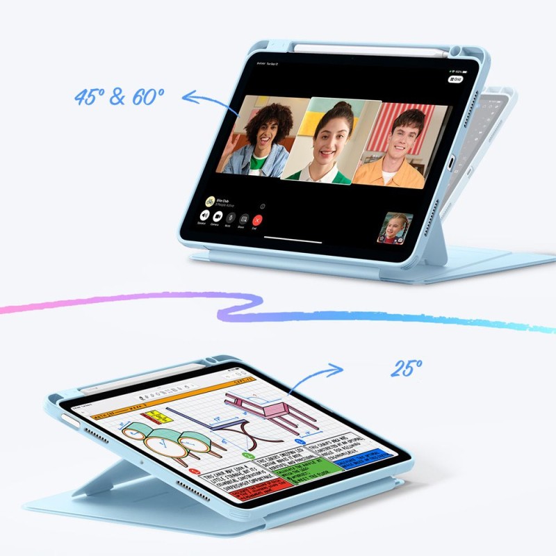 ESR Flip Hybrid Case за iPad Air 10.9 (4/5/2020-2022) и iPad Air 11 (6/7/8/2024-2026) Sky Blue - ESR Flip Hybrid Case за iPad Air 10.9 (4/5/2020-2022) и iPad Air 11 (6/7/8/2024-2026) Sky Blue - 4894240267097