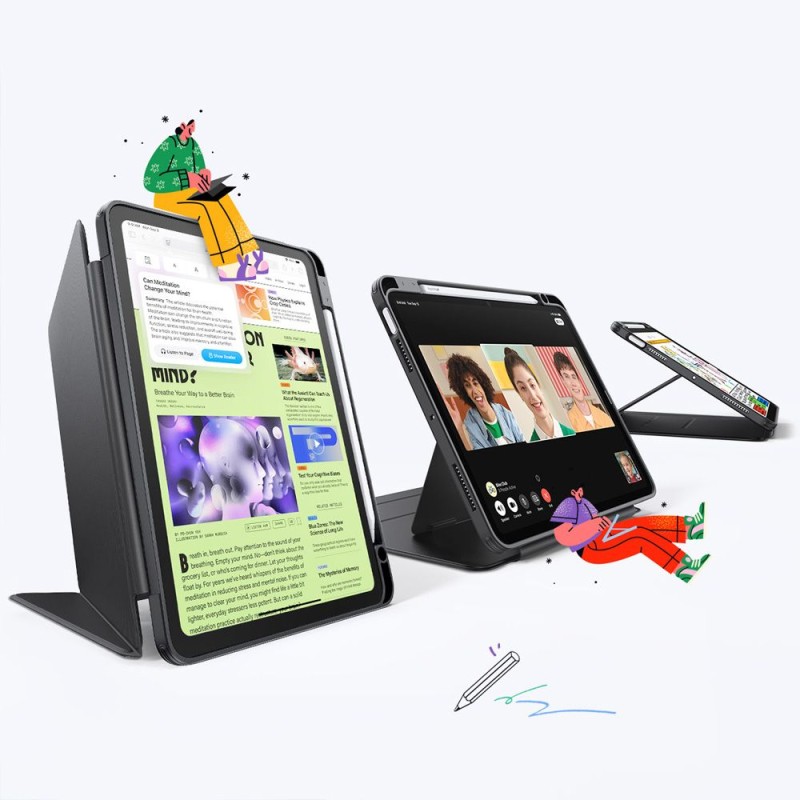 ESR Flip Hybrid Case за iPad Air 10.9 (4/5/2020-2022) и 11 (6/7/8/2024-2026) черно - ESR Flip Hybrid Case за iPad Air 10.9 (4/5/2020-2022) и 11 (6/7/8/2024-2026) черно - 4894240267134