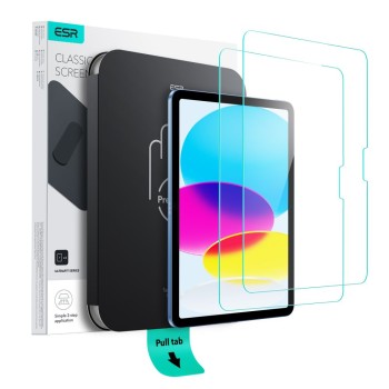 ESR UltraFit Tempered Glass 2-пак закалено стъкло за iPad 10.9” (10/2022) и iPad 11” (11/2025–2025) CLEAR