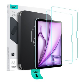 ESR UltraFit Tempered Glass 2-PACK – закалено стъкло за iPad Air 13” (1/2/2024–2025), прозрачно