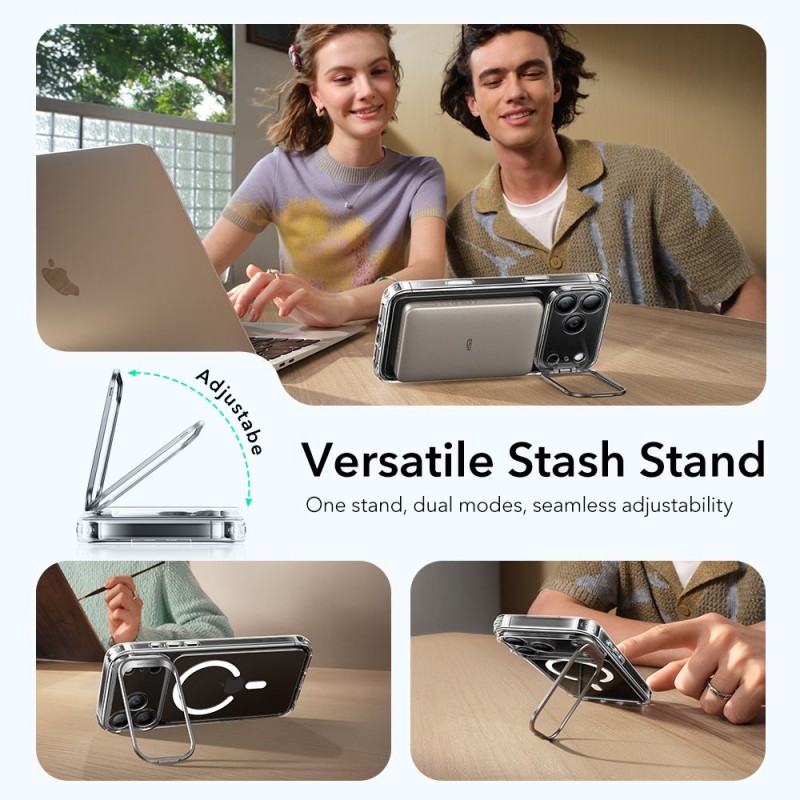 ESR Classic Hybrid Kickstand Magsafe за iPhone 17 Pro Max Clear - ESR Classic Hybrid Kickstand Magsafe за iPhone 17 Pro Max Clear - 4894240283264