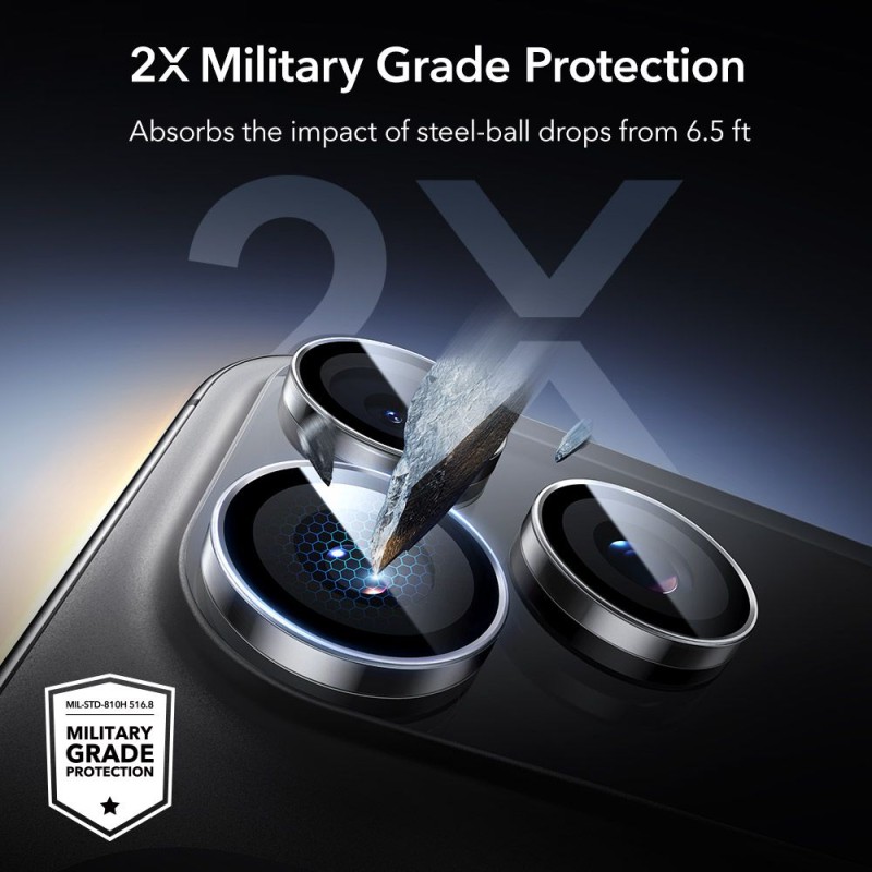 ESR Armorite протектор за камера с нажежаемо (закалено) стъкло CLEAR за iPhone 14 Pro / Pro Max, 15 Pro / Pro Max, 16 Pro / Pro Max, 17 Pro / Pro Max - ESR Armorite протектор за камера с нажежаемо (закалено) стъкло CLEAR за iPhone 14 Pro / Pro Max, 15 Pro / Pro Max, 16 Pro / Pro Max, 17 Pro / Pro Max - 4894240287606
