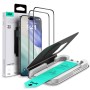 ESR UltraFit закалено стъкло (Tempered Glass) за iPhone 16 Pro / 17 Black, 2 броя