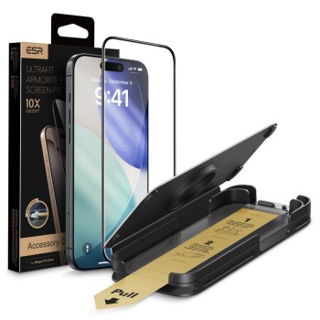 ESR UltraFit Armorite Pro закалено стъкло за iPhone 16 Pro / 17 (черно) - 4894240287880