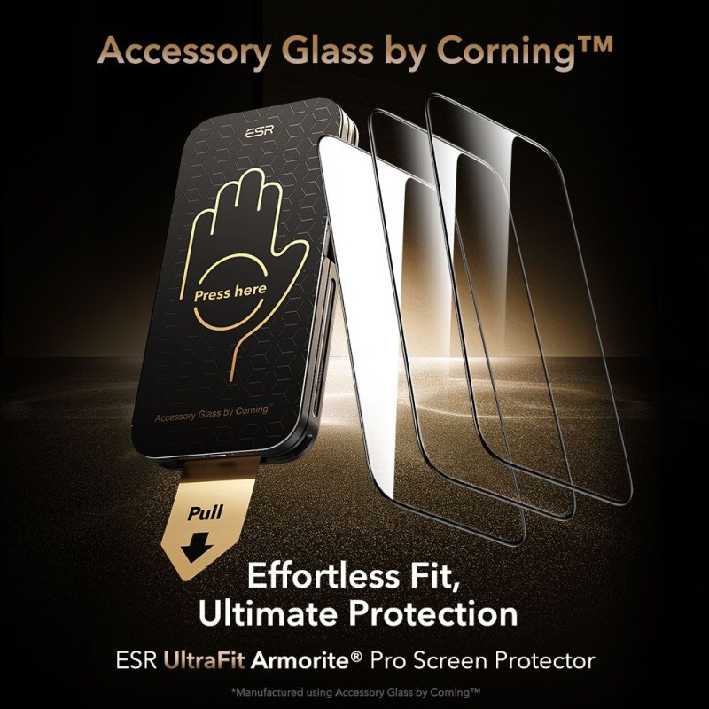 ESR UltraFit Armorite Pro закалено стъкло за iPhone 16 Pro / 17 (черно) - 4894240287880 - ESR UltraFit Armorite Pro закалено стъкло за iPhone 16 Pro / 17 (черно) - 4894240287880 - 4894240287880