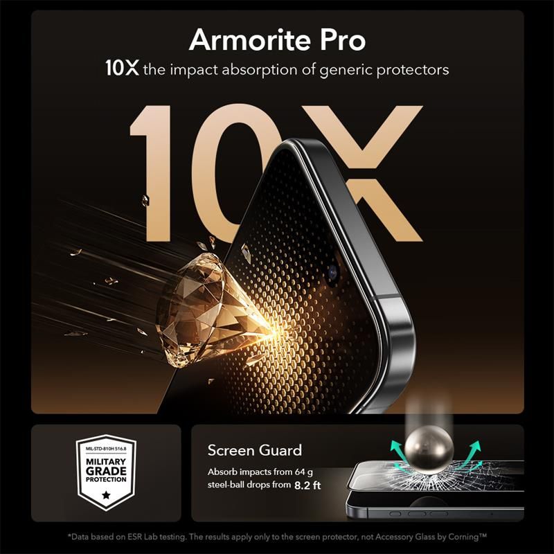 ESR UltraFit Armorite Pro закалено стъкло за iPhone 16 Pro / 17 (черно) - 4894240287880 - ESR UltraFit Armorite Pro закалено стъкло за iPhone 16 Pro / 17 (черно) - 4894240287880 - 4894240287880
