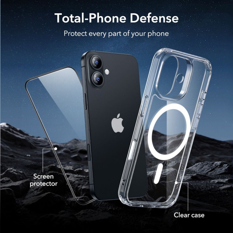 ESR Classic Hybrid с MagSafe и закалено стъкло за iPhone 17 – прозрачно - ESR Classic Hybrid с MagSafe и закалено стъкло за iPhone 17 – прозрачно - 4894240288566