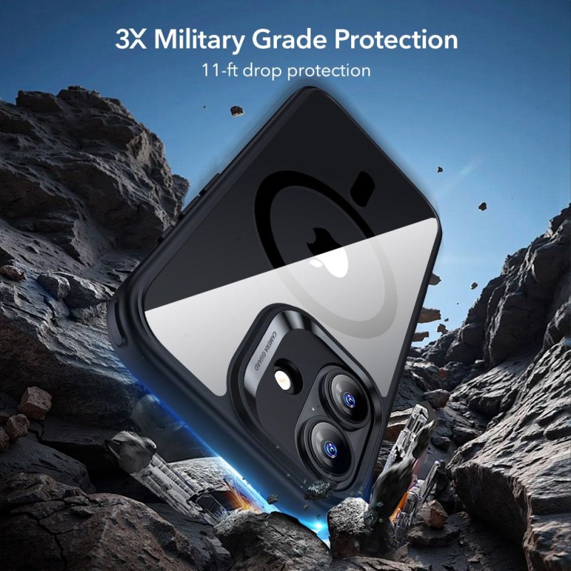 ESR Classic Hybrid MagSafe кейс + закалено стъкло за iPhone 17, прозрачно/черно (SKU 4894240288580) - ESR Classic Hybrid MagSafe кейс + закалено стъкло за iPhone 17, прозрачно/черно (SKU 4894240288580) - 4894240288580