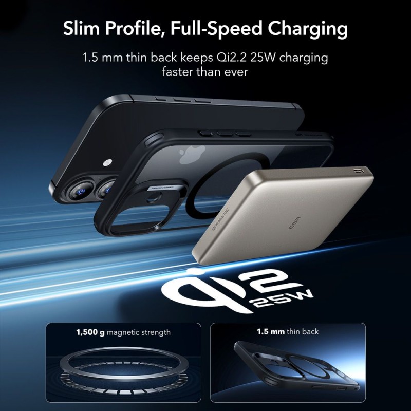 ESR Classic Hybrid MagSafe кейс + закалено стъкло за iPhone 17, прозрачно/черно (SKU 4894240288580) - ESR Classic Hybrid MagSafe кейс + закалено стъкло за iPhone 17, прозрачно/черно (SKU 4894240288580) - 4894240288580