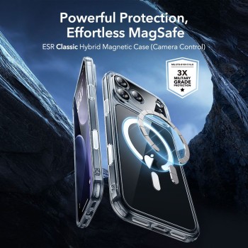 ESR Classic Hybrid MagSafe защитно кейс+темперирано стъкло за iPhone 17 Pro Max Clear (SKU 4894240289006)