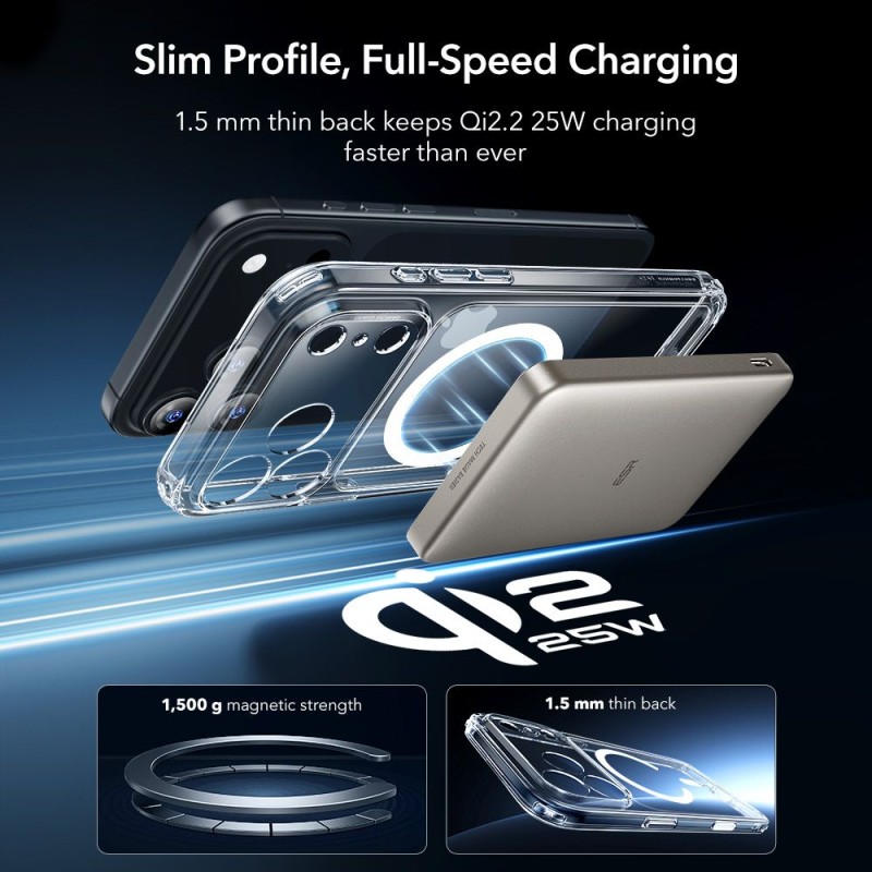 ESR Classic Hybrid MagSafe защитно кейс+темперирано стъкло за iPhone 17 Pro Max Clear (SKU 4894240289006) - 4894240289006