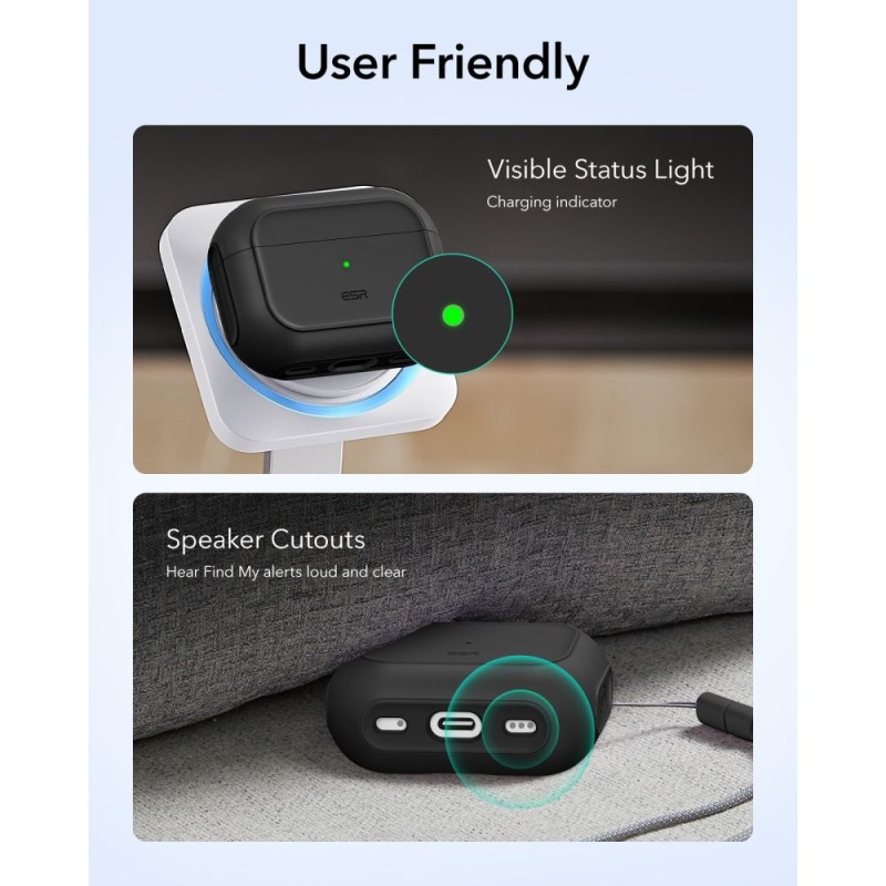 ESR ORBIT HALOLOCK Magsafe кейс за Apple AirPods Pro 3 Black - ESR ORBIT HALOLOCK Magsafe кейс за Apple AirPods Pro 3 Black - 4894240289105