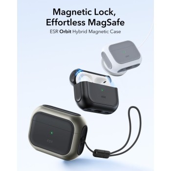 ESR ORBIT HALOLOCK Magsafe калъф за Apple AirPods Pro 3 Titanium