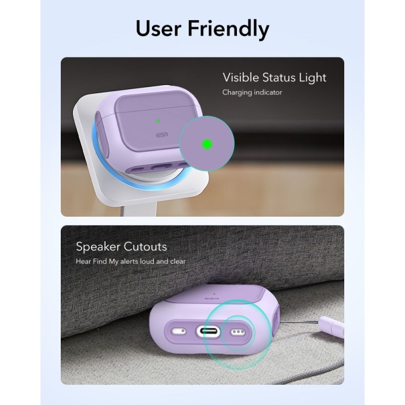 ESR ORBIT HALOLOCK Magsafe Калъф за Apple AirPods Pro 3 Лавандула - ESR ORBIT HALOLOCK Magsafe Калъф за Apple AirPods Pro 3 Лавандула - 4894240289167